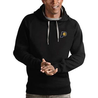 Men's Antigua Black Indiana Pacers Victory Pullover Hoodie