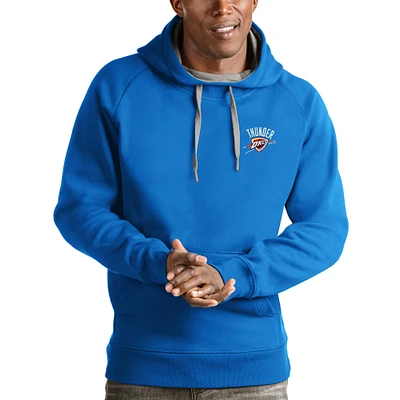 Men's Antigua Blue Oklahoma City Thunder Victory Pullover Hoodie