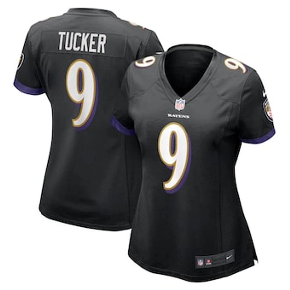 Women's Nike Justin Tucker Black Baltimore Ravens Alternate Game Jersey