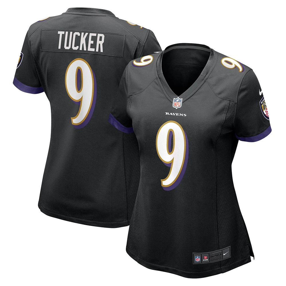 Women's Nike Justin Tucker Black Baltimore Ravens Alternate Game Jersey