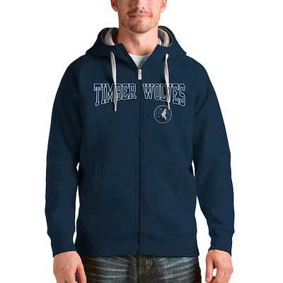 Men's Antigua Navy Minnesota Timberwolves Victory Full-Zip Hoodie