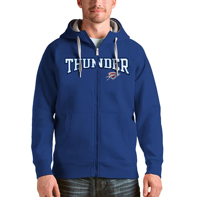 Men's Antigua Royal Oklahoma City Thunder Victory Full-Zip Hoodie
