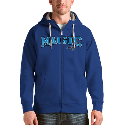 Men's Antigua Royal Orlando Magic Victory Full-Zip Hoodie