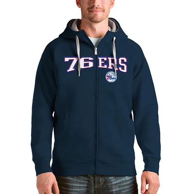Men's Antigua Navy Philadelphia 76ers Victory Full-Zip Hoodie