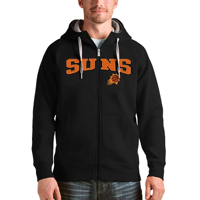 Men's Antigua Black Phoenix Suns Victory Full-Zip Hoodie