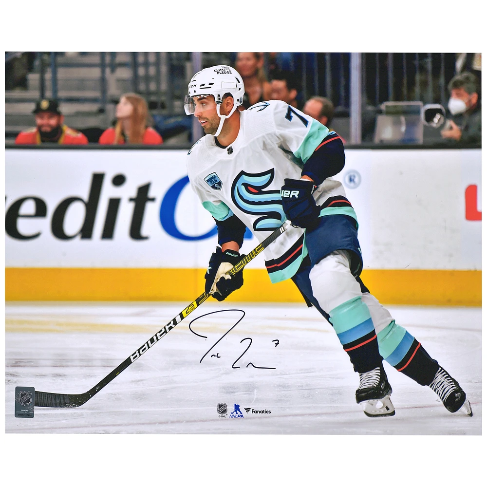 Jordan Eberle Seattle Kraken Autographed 16'' x 20'' First Game vs. Las Vegas Golden Knights Photograph