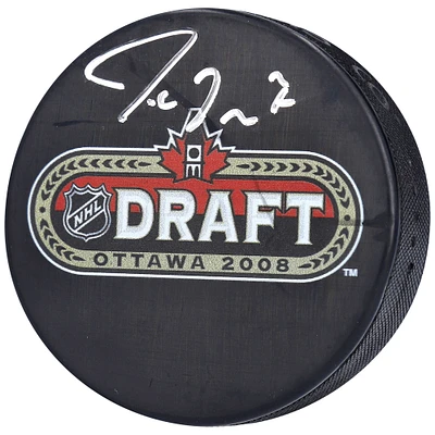 Jordan Eberle Seattle Kraken Autographed 2008 NHL Draft Hockey Puck