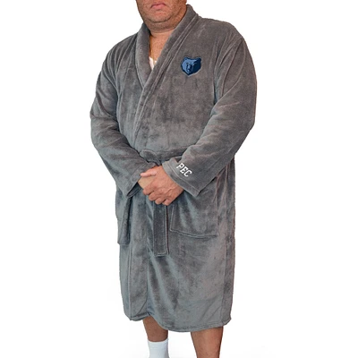 Men's ISlide Gray Memphis Grizzlies Personalized Boss Robe