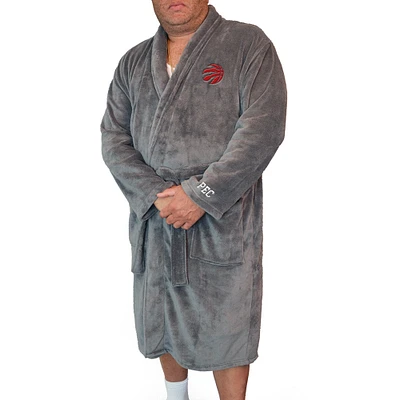 Men's ISlide Gray Toronto Raptors Personalized Boss Robe