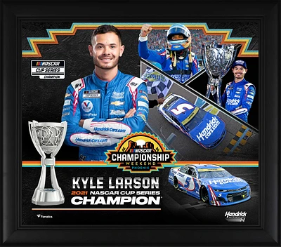 Kyle Larson Framed 15" x 17" 2021 NASCAR Cup Champion Collage