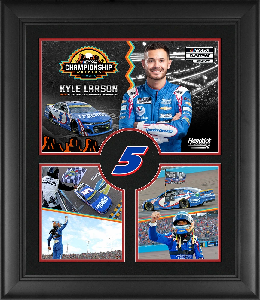 Kyle Larson Framed 20" x 24" 2021 NASCAR Cup Champion Collage