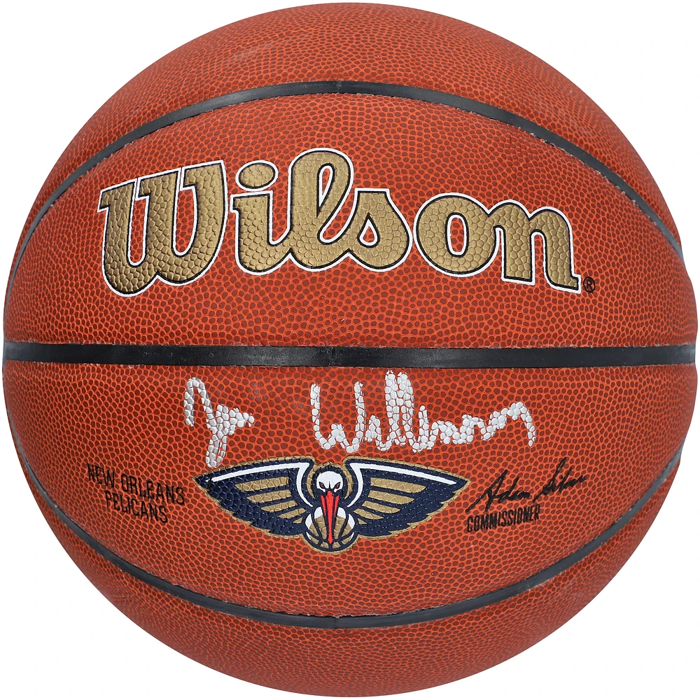Zion Williamson New Orleans Pelicans Autographed Wilson Team Logo Basketball - Silver Ink