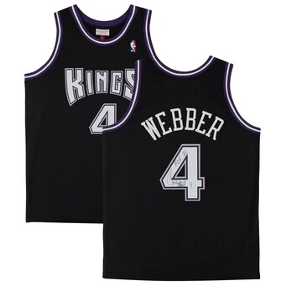 Chris Webber Black Sacramento Kings Autographed 2000-01 Mitchell & Ness Replica Jersey with "HOF 21" Inscription