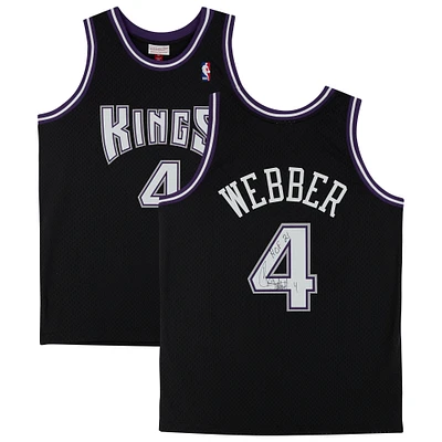 Chris Webber Black Sacramento Kings Autographed 2000-01 Mitchell & Ness Replica Jersey with "HOF 21" Inscription