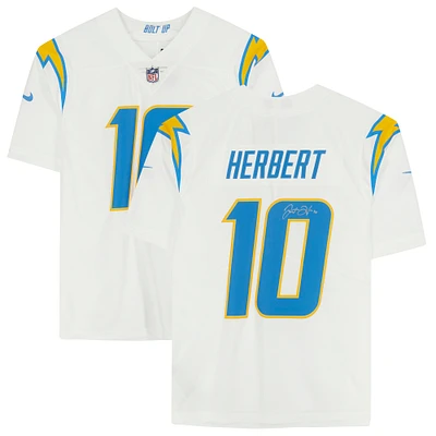Justin Herbert Los Angeles Chargers Autographed White Nike Limited Jersey