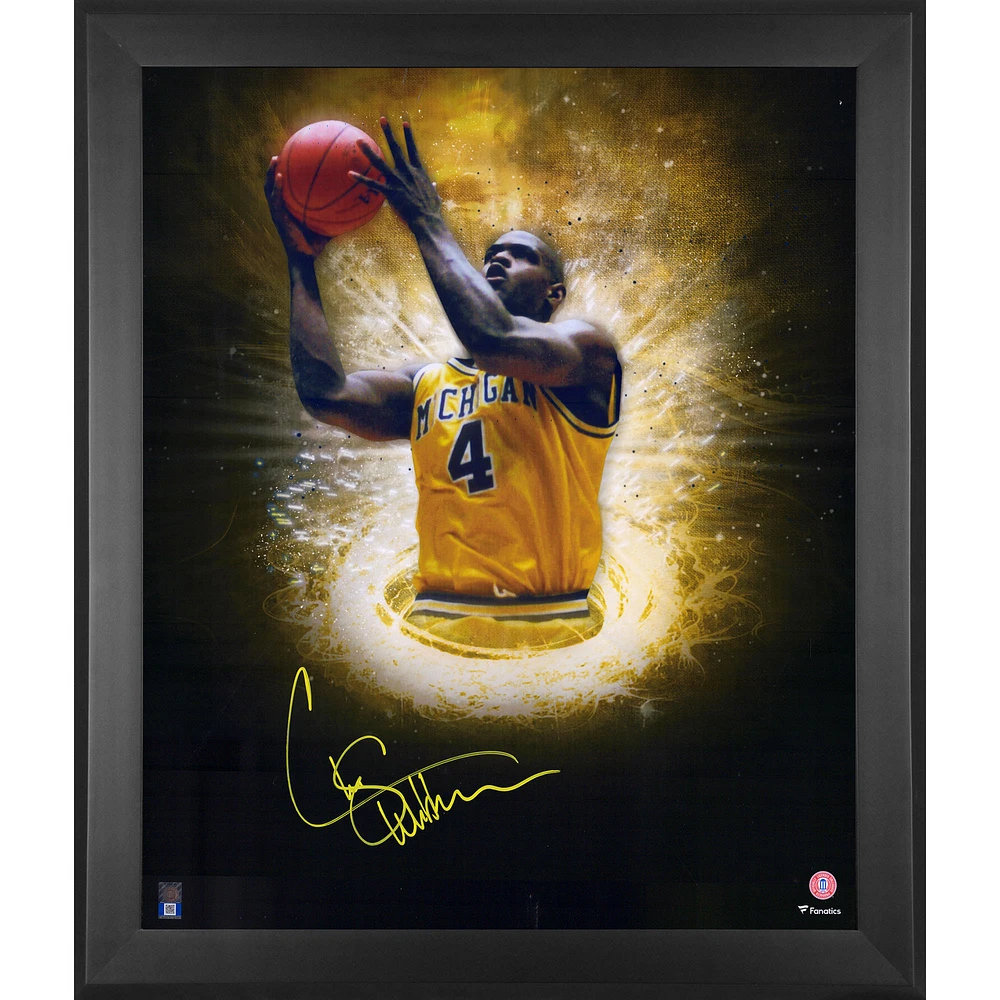 Chris Webber Michigan Wolverines Autographed Framed 20" x 24" In-Focus Photograph