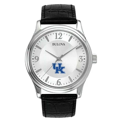 Men's Silver Kentucky Wildcats Leather Watch
