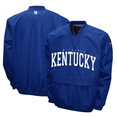 Men's Franchise Club Royal Kentucky Wildcats Members Windshell V-Neck Pullover Jacket