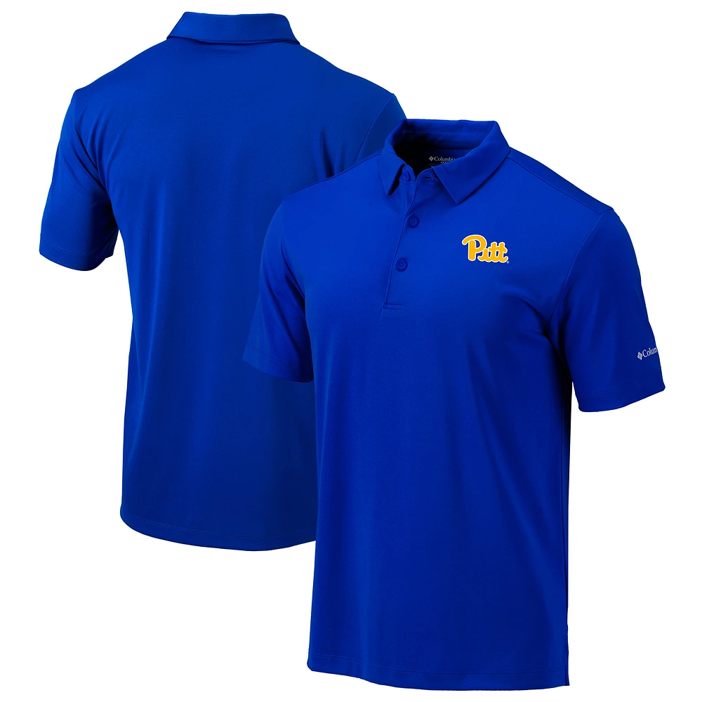 Men's Columbia Royal Pitt Panthers Omni-Wick Drive Polo