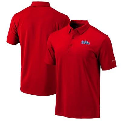 Men's Columbia Red Ole Miss Rebels Omni-Wick Drive Polo