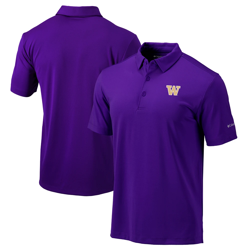 Men's Columbia Purple Washington Huskies Omni-Wick Drive Polo