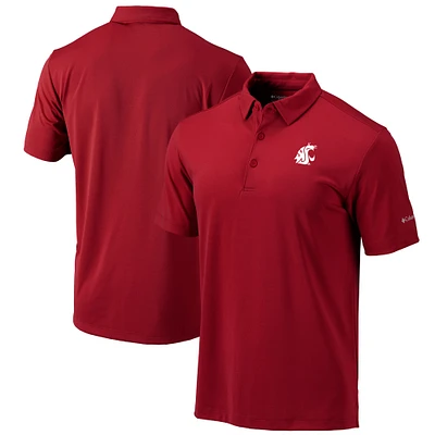 Men's Columbia Crimson Washington State Cougars Omni-Wick Drive Polo