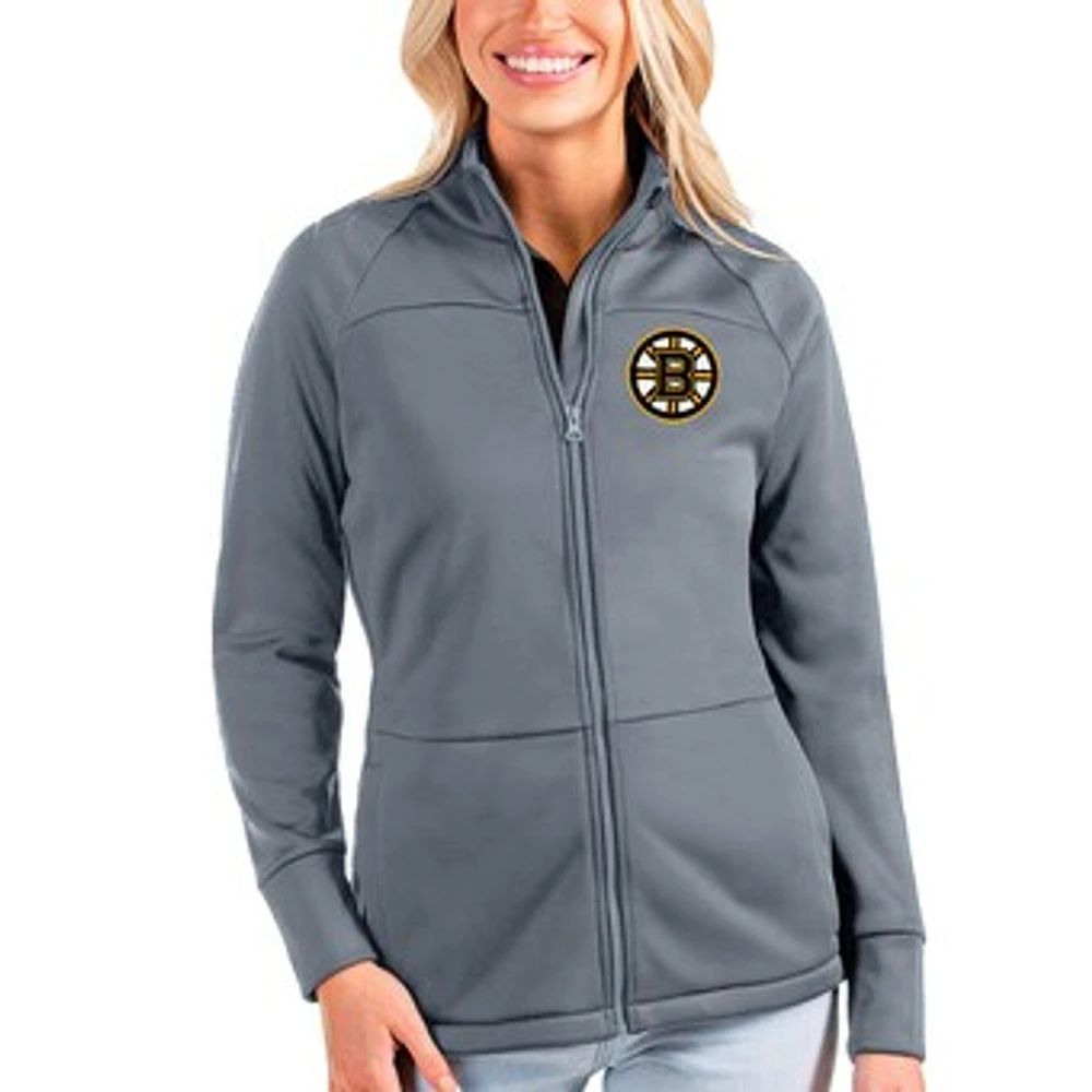 Women's Antigua Boston Bruins Links Full-Zip Golf Jacket