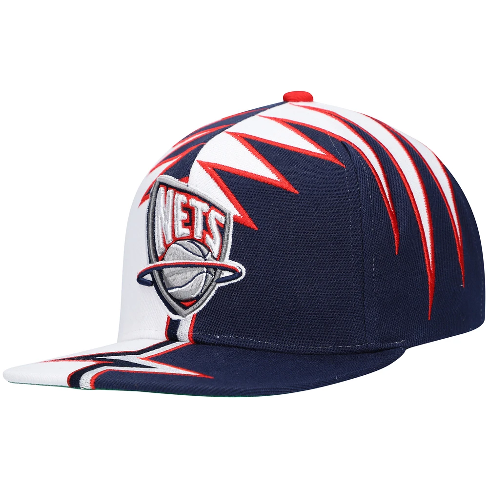 Men's Mitchell & Ness x Lids White New Jersey Nets Hardwood Classics Shockwave Snapback Hat