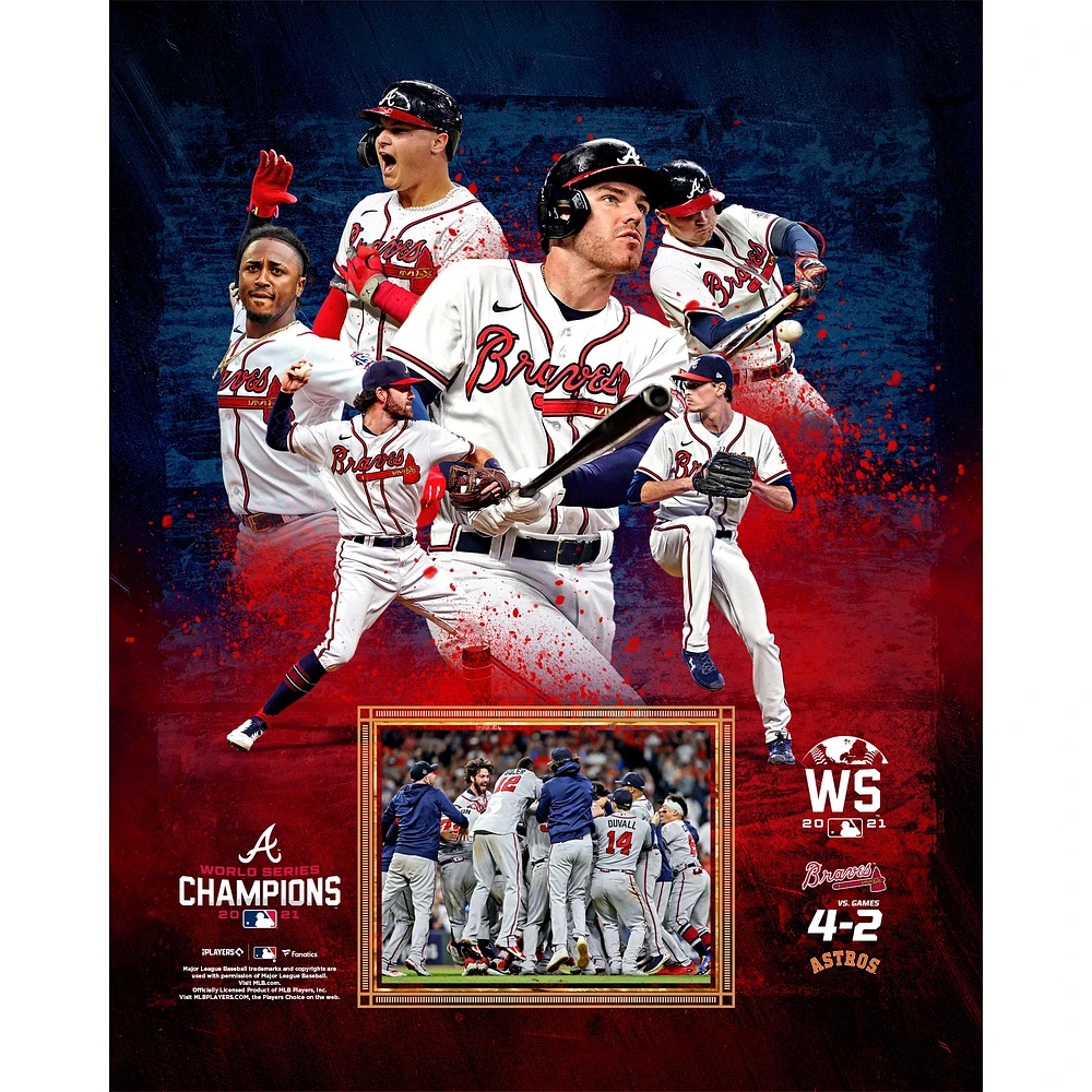 Atlanta Braves Unsigned 2021 MLB World Series Champions Team Collage Photograph