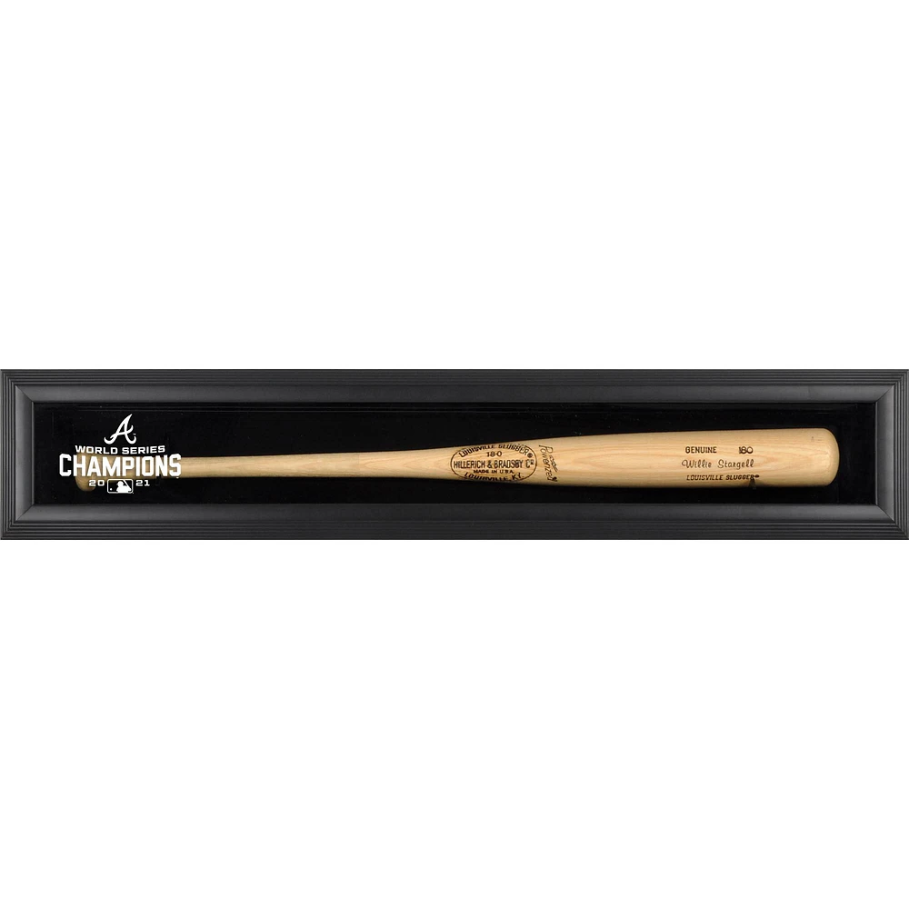 Atlanta Braves 2021 MLB World Series Champions Framed Wall-Mounted Logo Bat Display Case