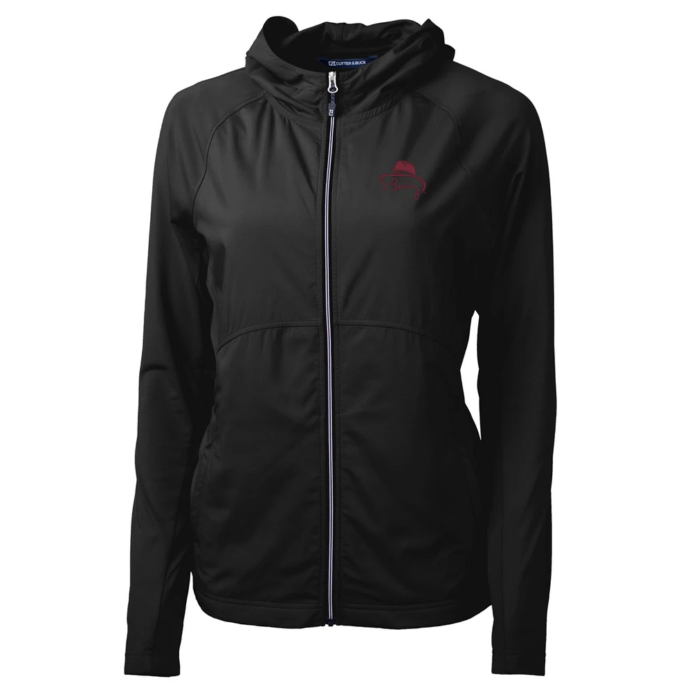 Women's Cutter & Buck Black Florida State Seminoles Bobby Bowden Adapt Eco Knit Full-Zip Jacket
