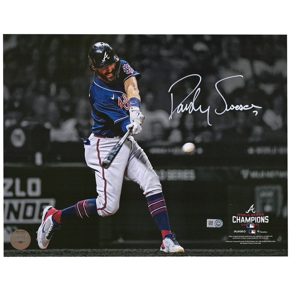 Dansby Swanson Atlanta Braves Autographed 11" x 14" 2021 World Series Champions Hitting Spotlight Photograph