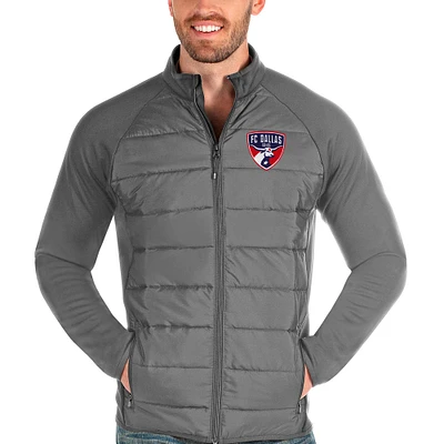 Men's Antigua Steel FC Dallas Altitude Full-Zip Jacket