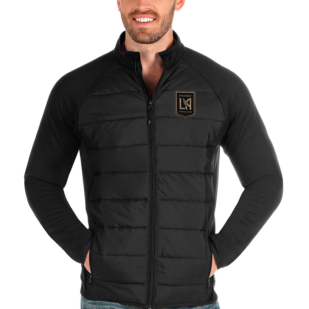 Men's Antigua Black LAFC Altitude Full-Zip Jacket
