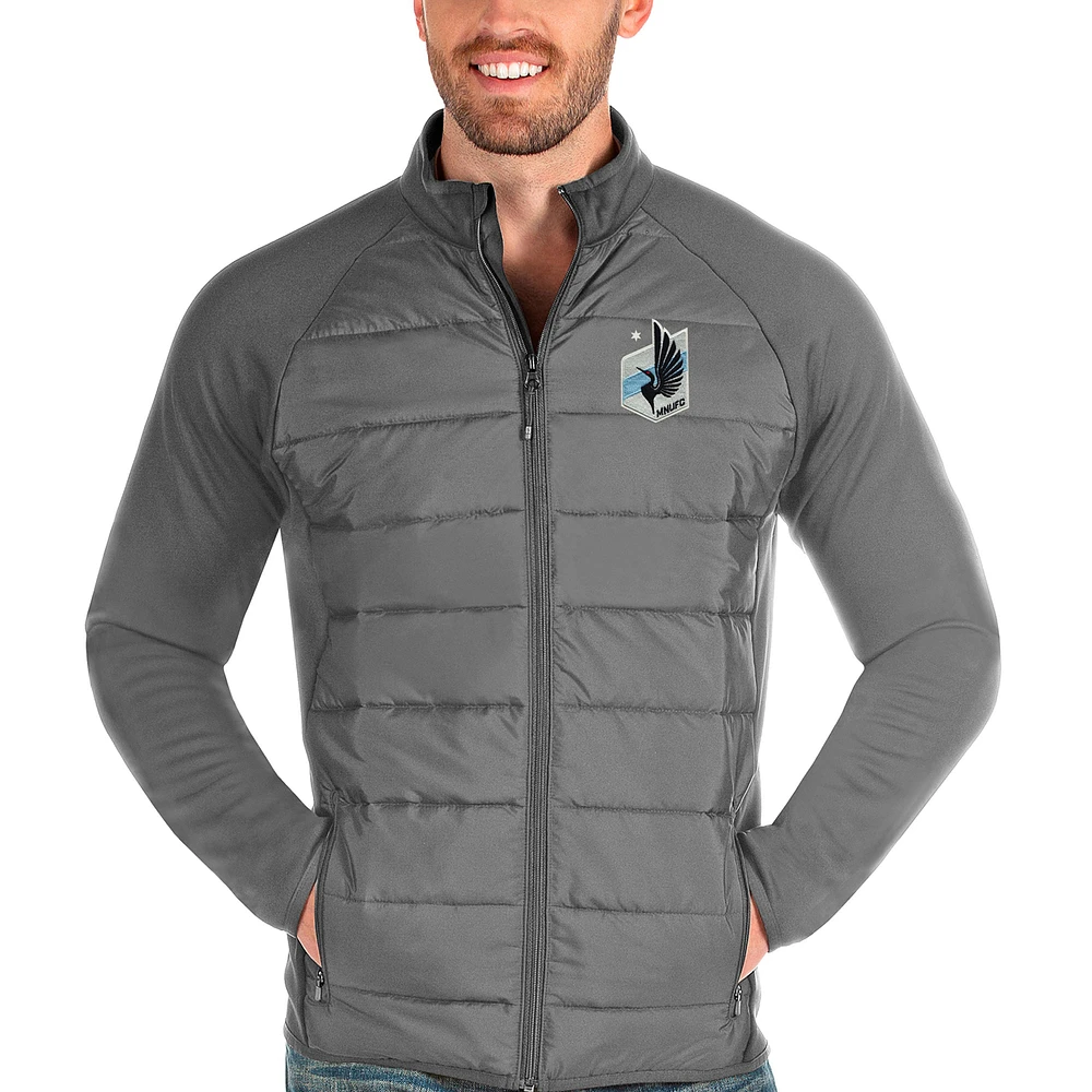 Men's Antigua Steel Minnesota United FC Altitude Full-Zip Jacket
