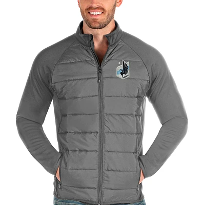 Men's Antigua Steel Minnesota United FC Altitude Full-Zip Jacket