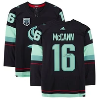 Jared McCann Seattle Kraken Autographed Deep Sea Blue adidas Authentic Jersey with Inaugural Season Jersey Patch