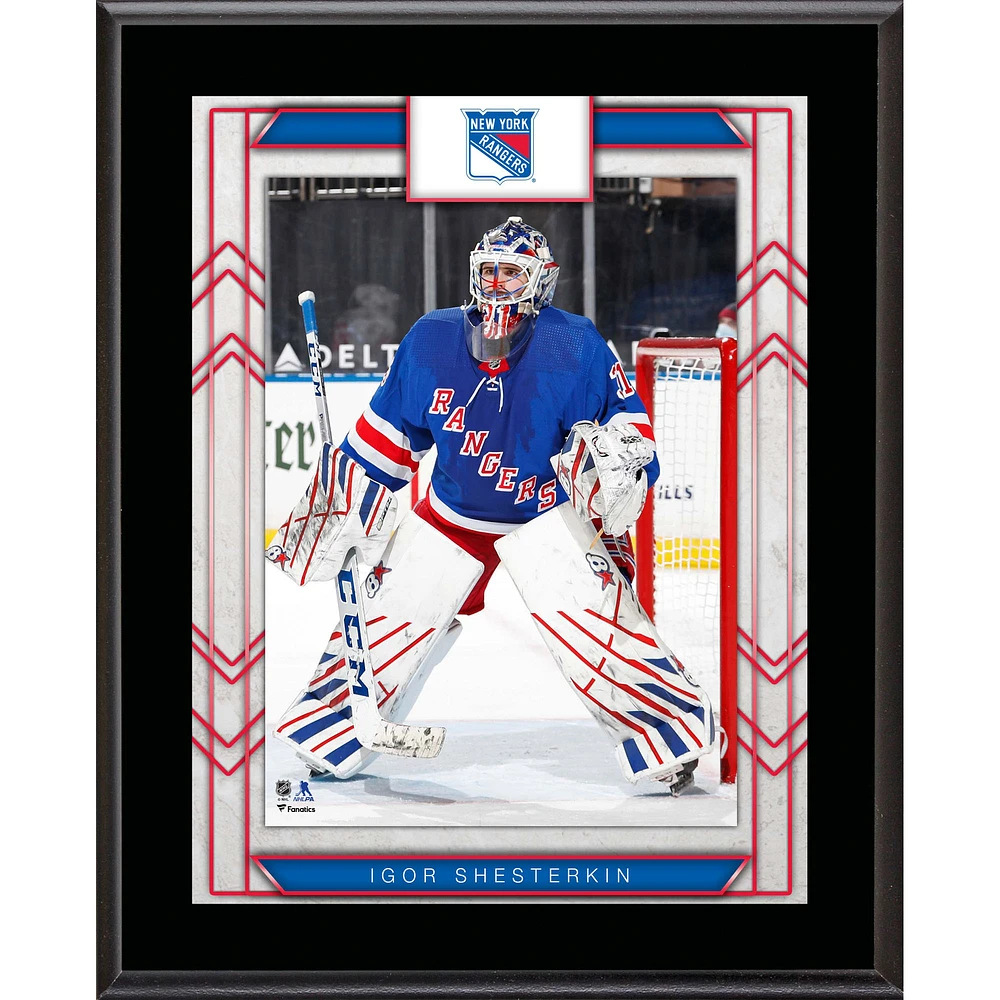 Igor Shesterkin New York Rangers 10.5" x 13" Sublimated Player Plaque