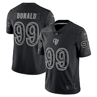 Men's Nike Aaron Donald Black Los Angeles Rams RFLCTV Limited Jersey