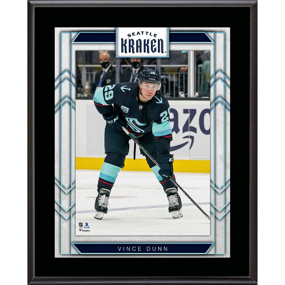 Vince Dunn Seattle Kraken 10.5" x 13" Sublimated Player Plaque