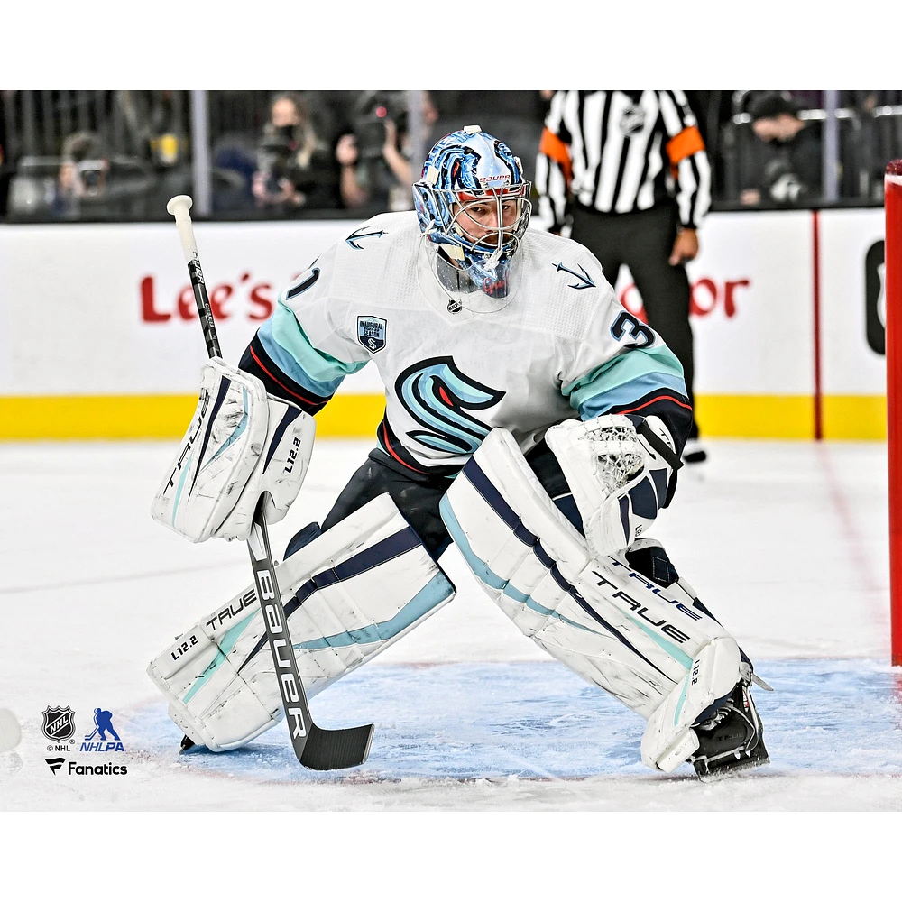 Philipp Grubauer Seattle Kraken Unsigned Tending Net Photograph