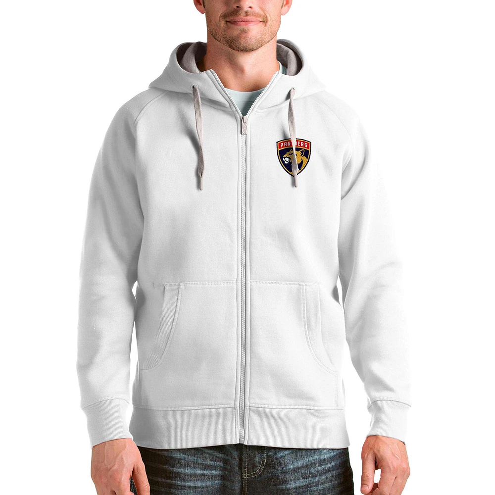 Men's Antigua Florida Panthers Logo Victory Full-Zip Hoodie