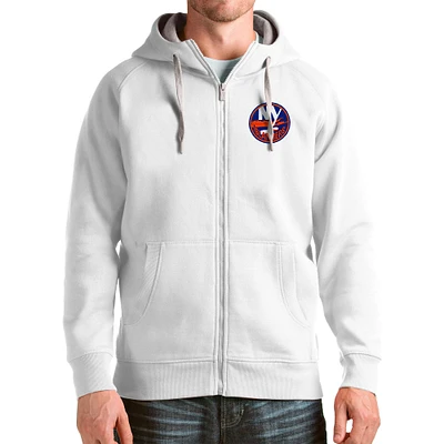Men's Antigua New York Islanders Logo Victory Full-Zip Hoodie