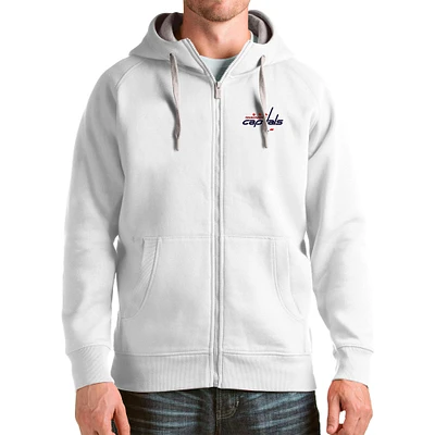 Men's Antigua Washington Capitals Logo Victory Full-Zip Hoodie