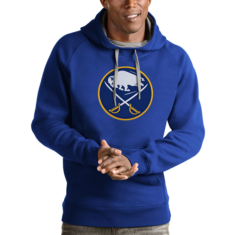 Men's Antigua Royal Buffalo Sabres Logo Victory Pullover Hoodie