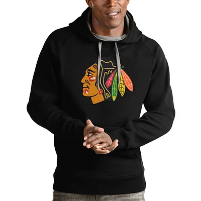 Men's Antigua Chicago Blackhawks Logo Victory Pullover Hoodie