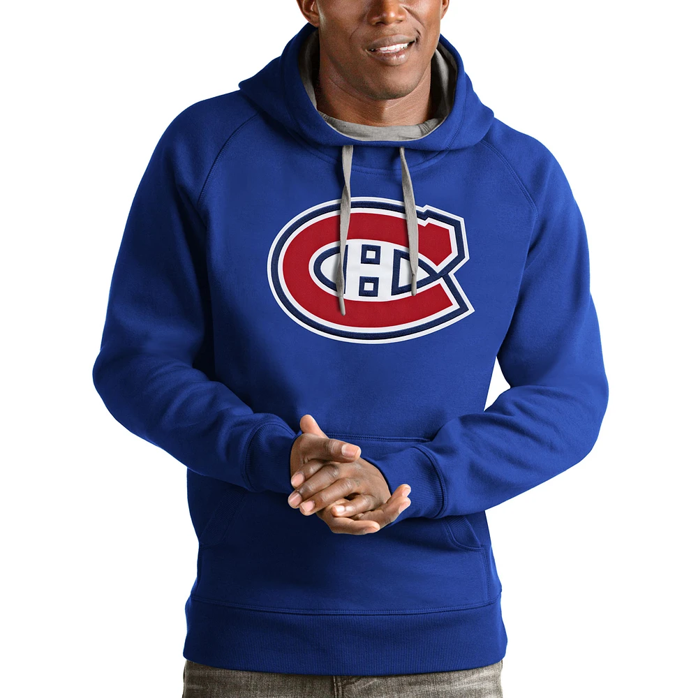 Men's Antigua Montreal Canadiens Logo Victory Pullover Hoodie