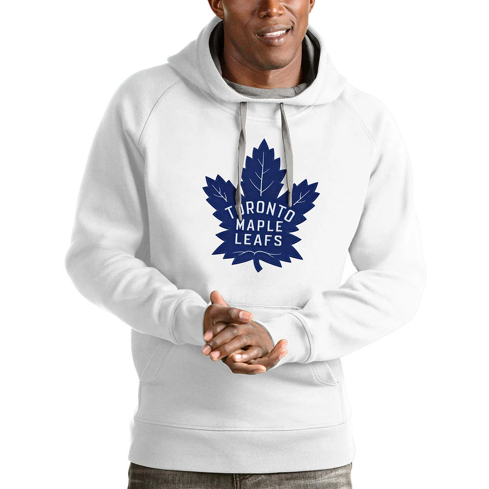 Men's Antigua Toronto Maple Leafs Logo Victory Pullover Hoodie