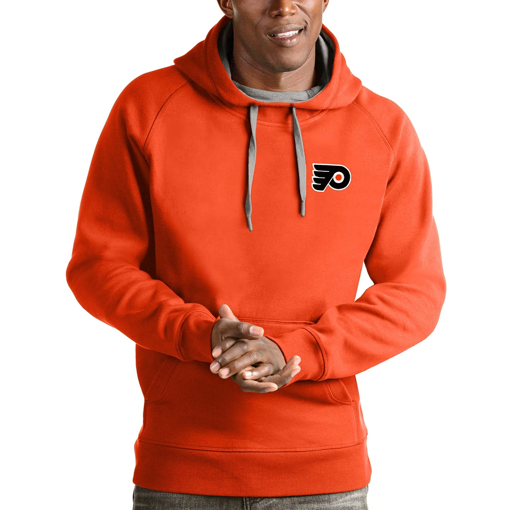Men's Antigua Orange Philadelphia Flyers Team Victory Pullover Hoodie