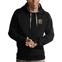 Men's Antigua Black Vegas Golden Knights Victory Pullover Hoodie